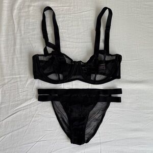 VS Very Sexy Collection - Black Sheer Lingerie Set